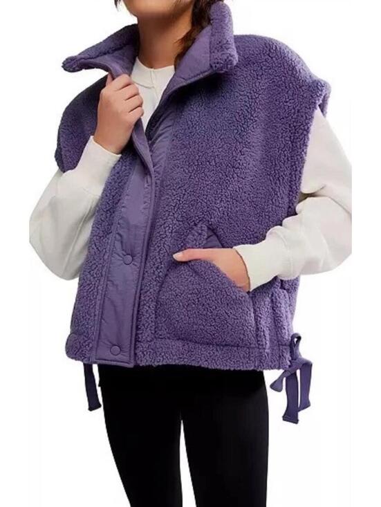 Free People Jackets & Blazers - $98 FP Movement Women's Scout It Out Fleece Vest Size XS Graphite NWT
